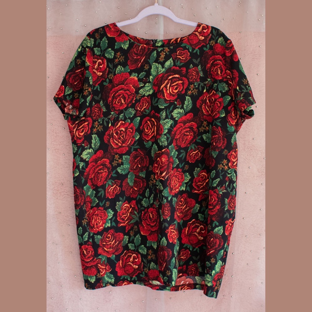 AX Paris Tapestry Rose Printed Mini Swing Dress